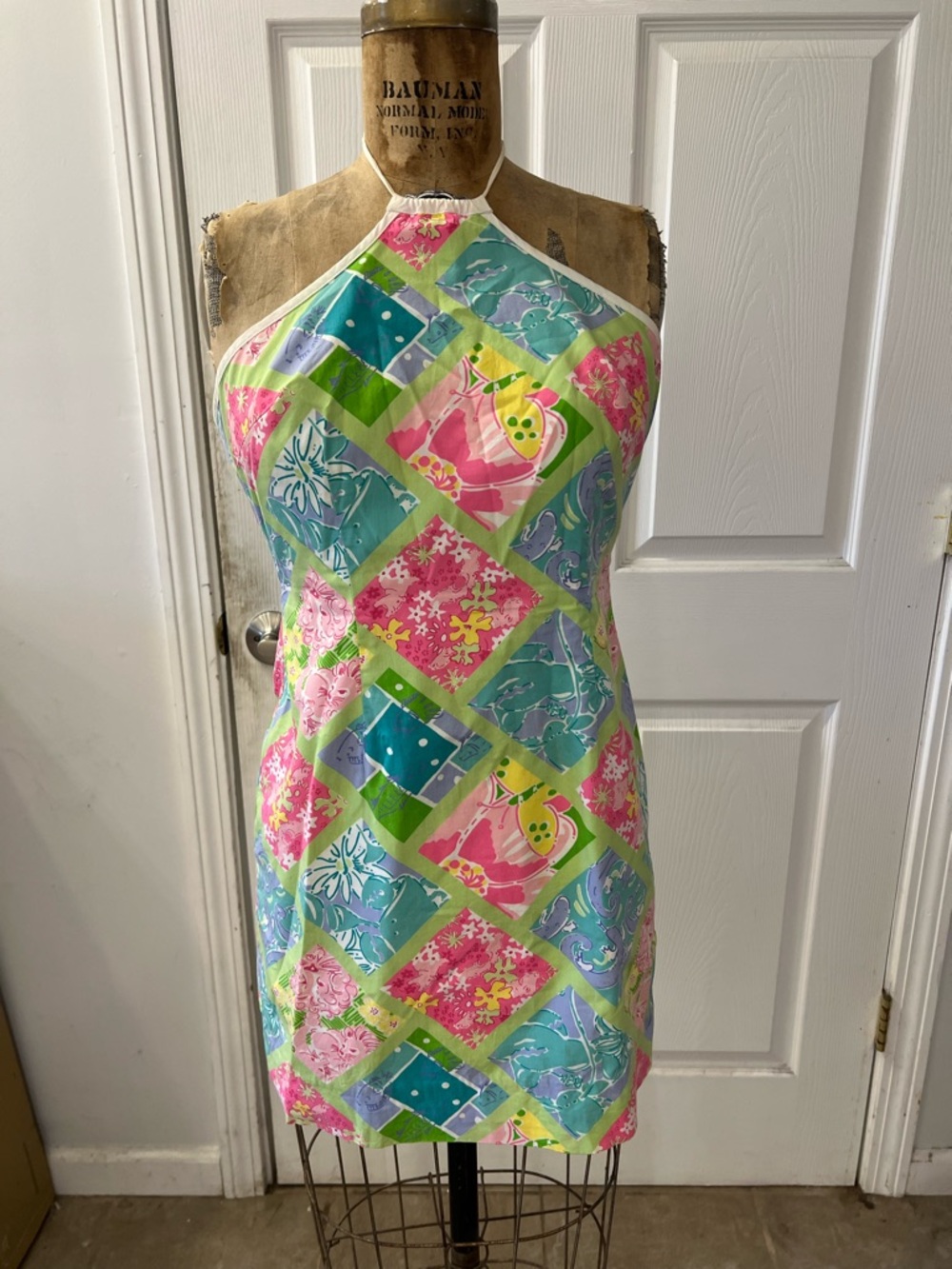 Lilly Pulitzer Pastel Floral Halter Dress - Pink, Green, Blue